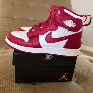 Jordan’s Red and White - Woman’s 7.5